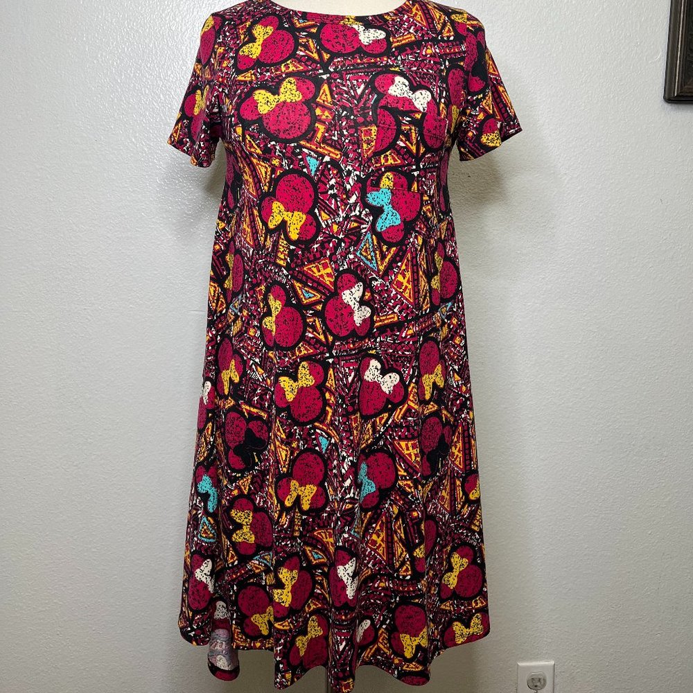 NWOT LuLaRoe Carly‎ Poly/Spandex Disney Collection Minnie Mouse Dress Size XXS